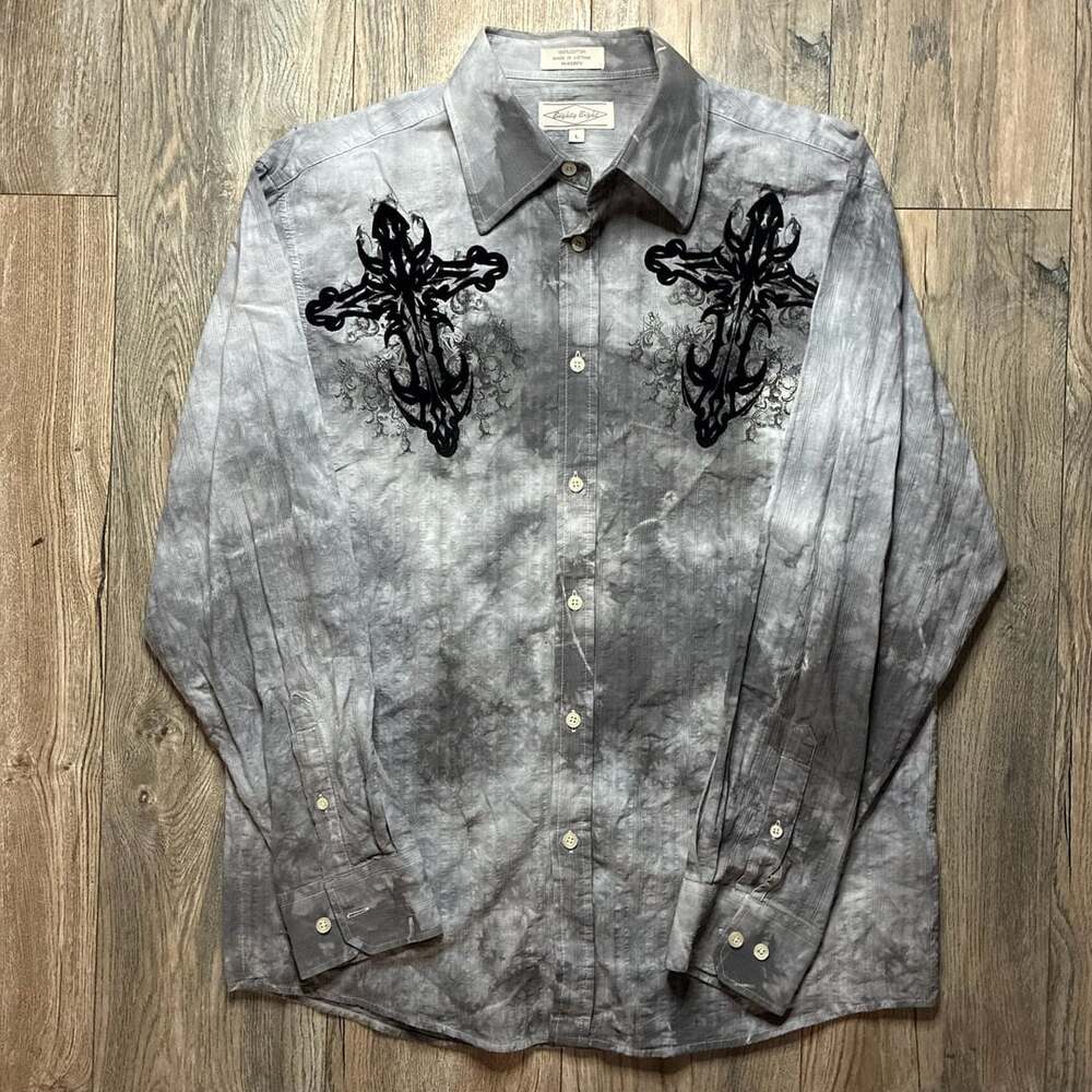 Eighty Eight Long Sleeve Shirt Size L Grey